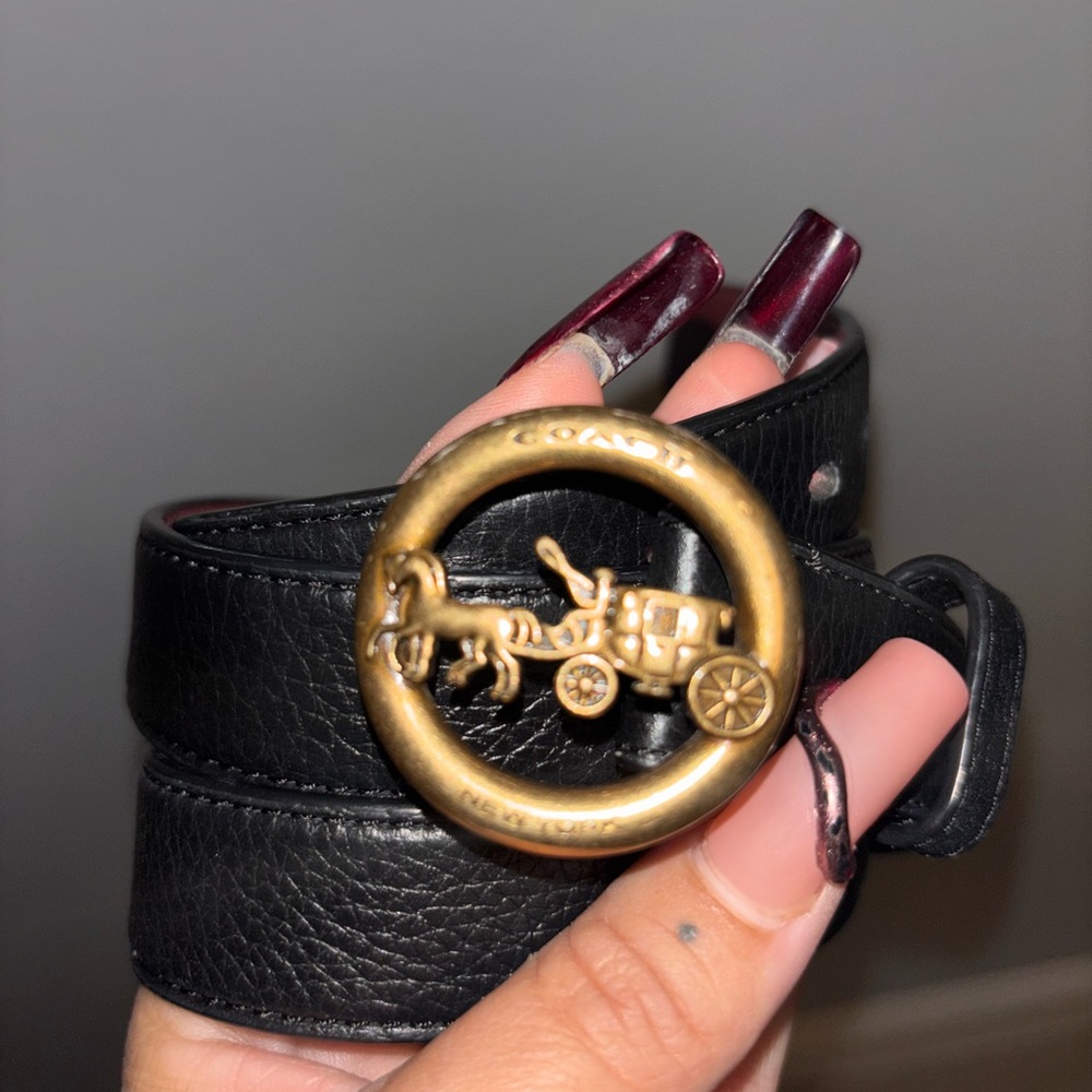 Coach black Leather Belt